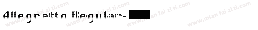 Allegretto Regular字体转换